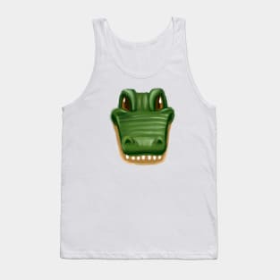 Cute Aligator Drawing Tank Top